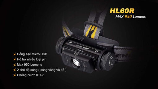 n Pin Đeo Đầu Fenix HL60R 4