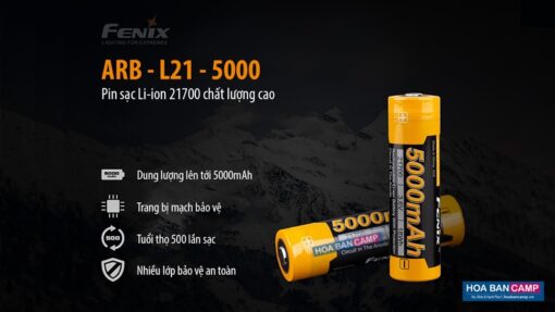 Pin sạc Fenix 21700 ARB-L21 - 5000mAh