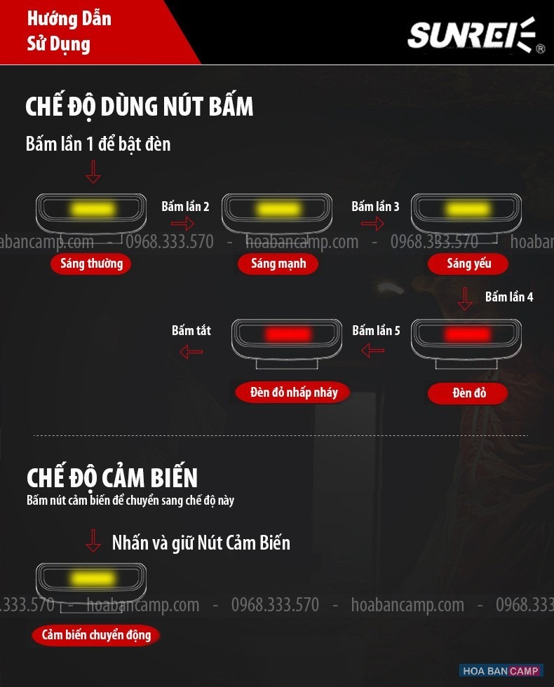 Đèn Câu Cá Đa Năng SUNREI H100