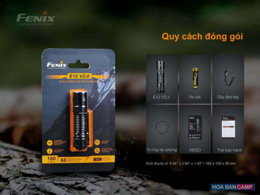 Đèn Pin EDC Fenix E12 V2 AA 160 Lumens