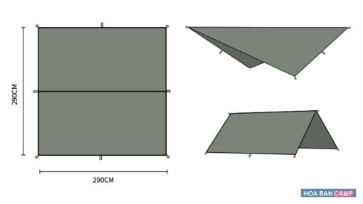 Tăng Dã Ngoại 290x290cm | 210T