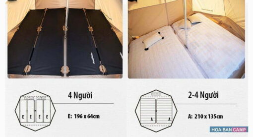 Lều Glamping 4-6 Người NatureHike Brighten NH20ZP004