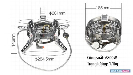 Bếp Gas Dã Ngoại Công Suất Lớn 6800W BULIN B17