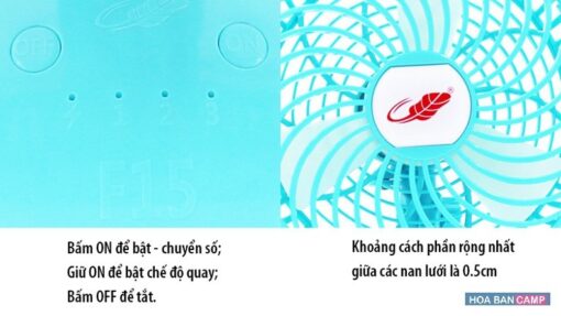 Quạt Tích Điện Xoay Tự Động F15