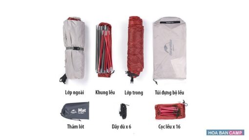 Lều 2-3 Người Hiby NatureHike NH19ZP016