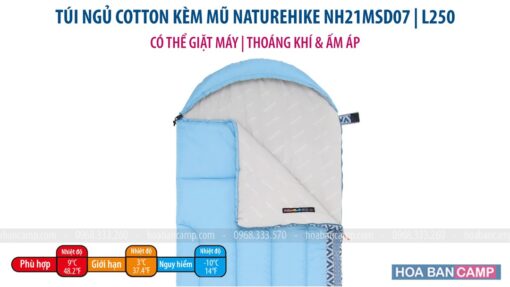 Tui Ngu Cotton Kem Mu NatureHike NH21MSD07 2