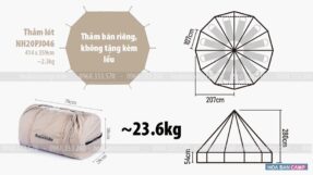 Leu glamping 5-8 nguoi NatureHike Brighten 12-3 NH20ZP005