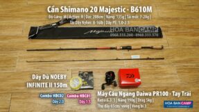 Combo Ngang Shimano 20 Majestic Daiwa PR100