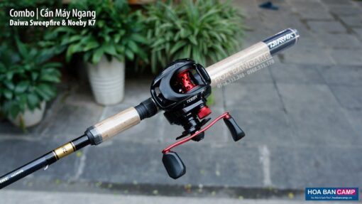 Combo | Cần Máy Ngang Daiwa Sweepfire & Noeby K7