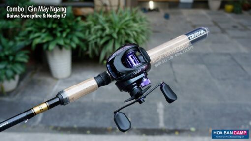 Combo | Cần Máy Ngang Daiwa Sweepfire & Noeby K7