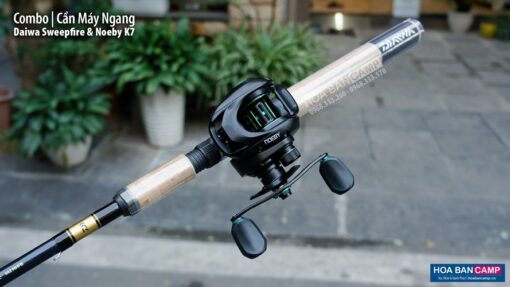 Combo | Cần Máy Ngang Daiwa Sweepfire & Noeby K7