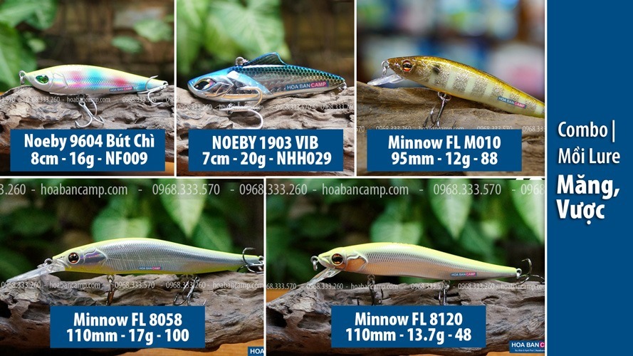 Combo | Mồi Lure Măng, Vược