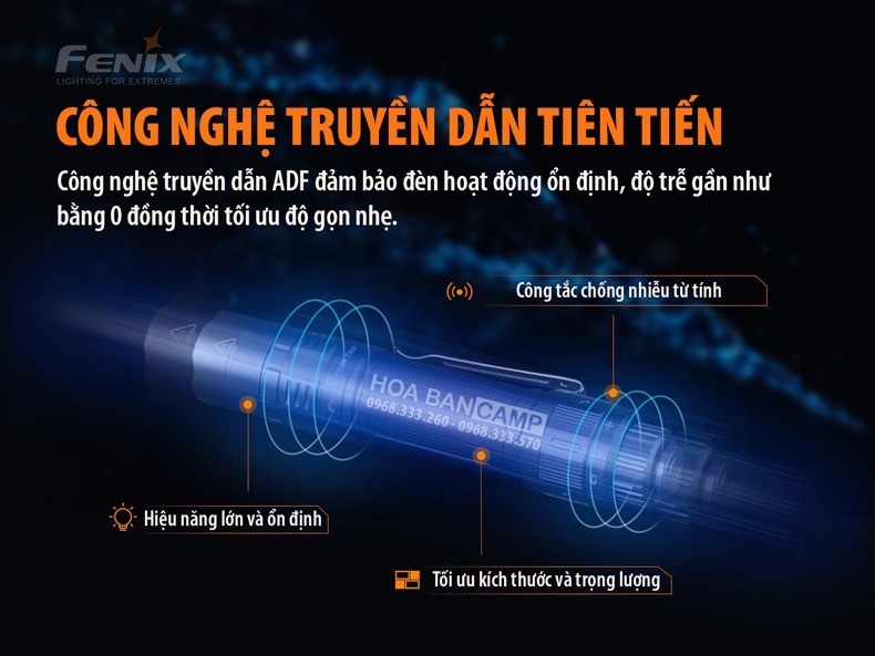 Den Pin Fenix PD36 Tactical - 3000 Lumens