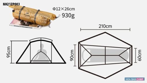 Leu 1 sieu nhe Nhẹ Cloud Trace NH21ZP003 10D