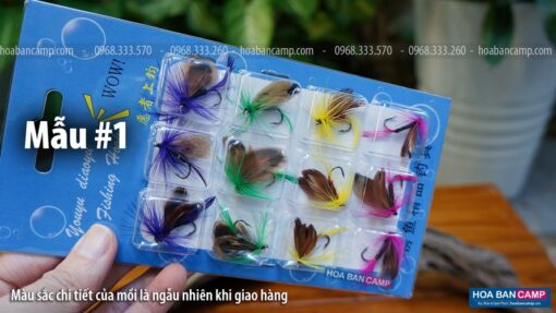 Vỉ 12 Mồi Fly Câu Mương, Thiểu, Rô Phi