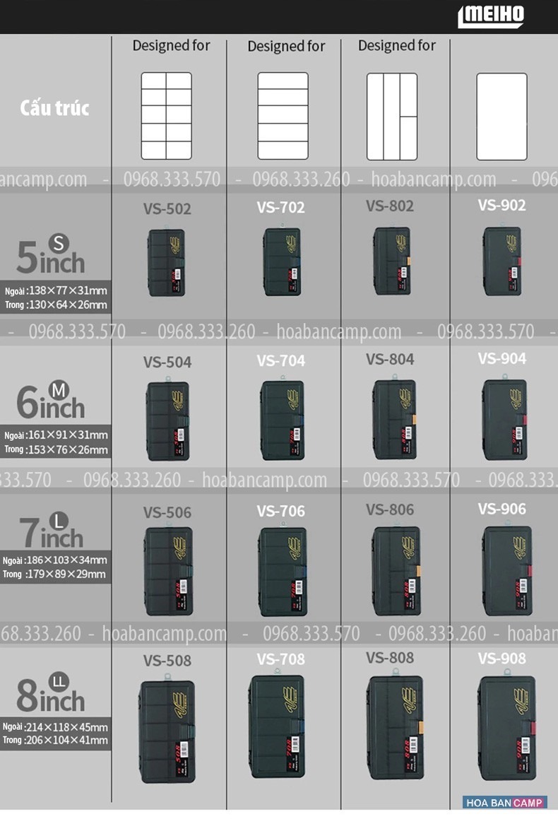 Hộp Đựng Mồi & Phụ Kiện Meiho Versus VS
