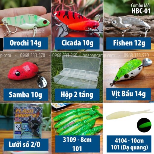 Combo Mồi Lure Lóc, Sộp | HBC-01