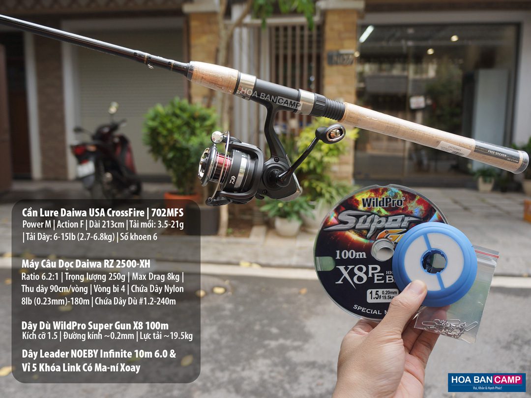 Combo Daiwa USA CrossFire 702MFS RZ 2500
