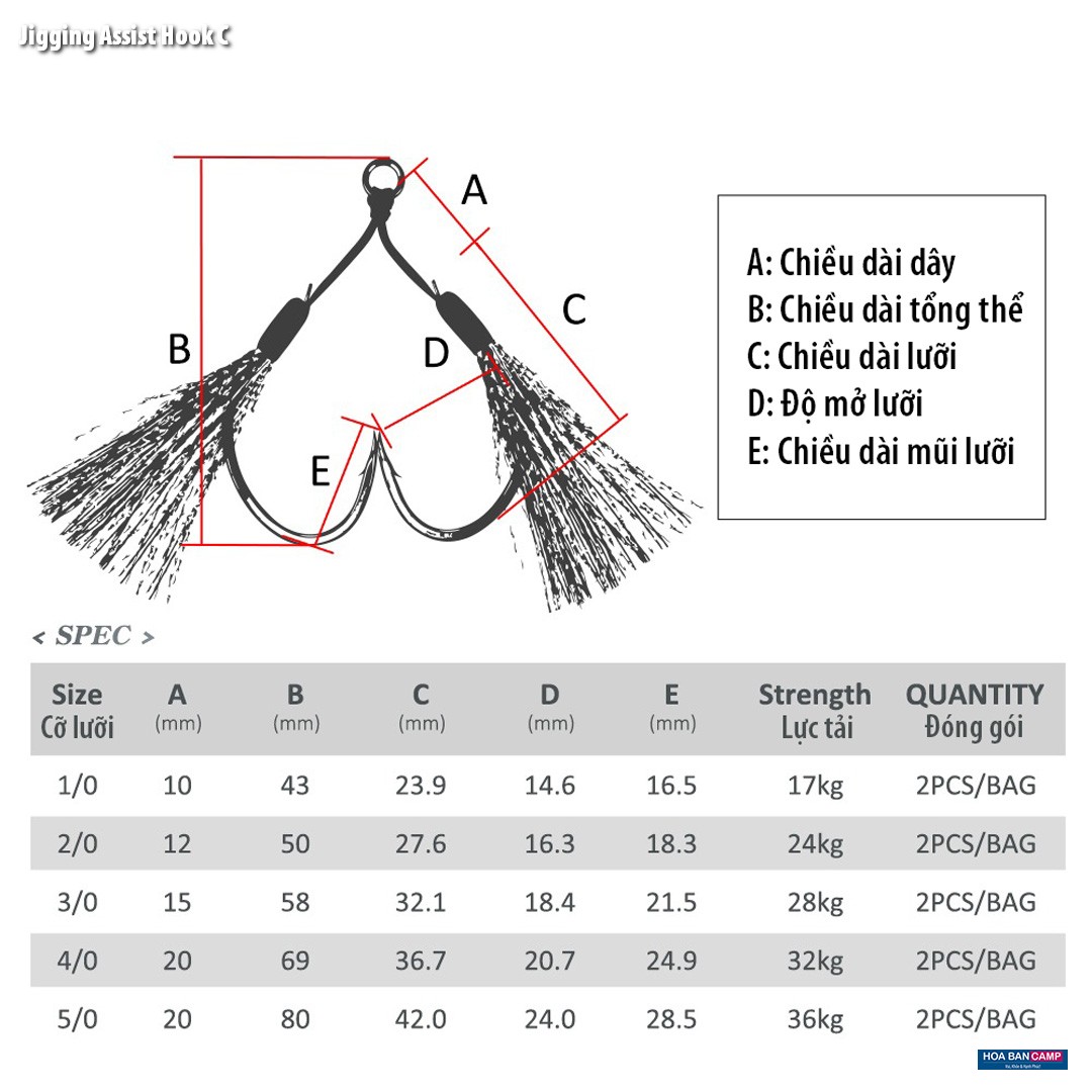 Jigging Noeby Assist Hook C
