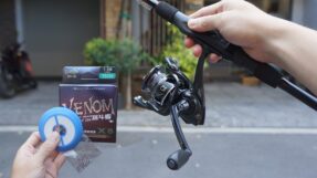 Combo Cần Máy Dọc Daiwa Ninja & Alpha Tackle Crazee SP
